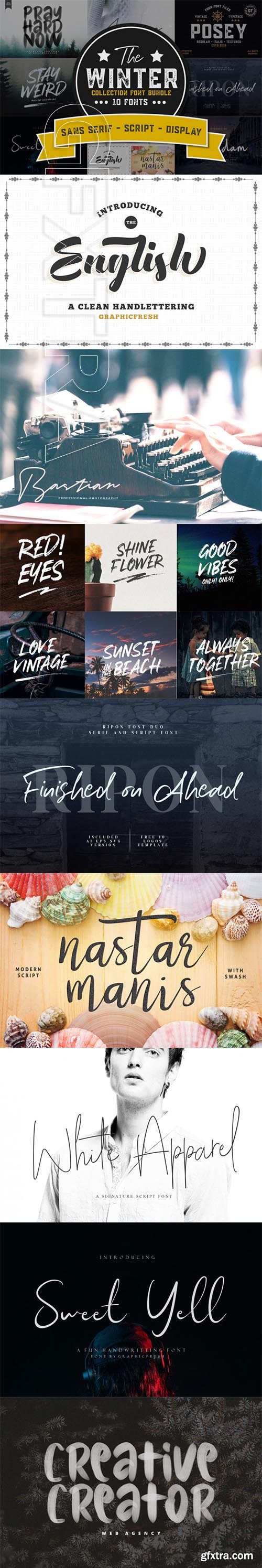 The Winter Collection Fonts Bundle