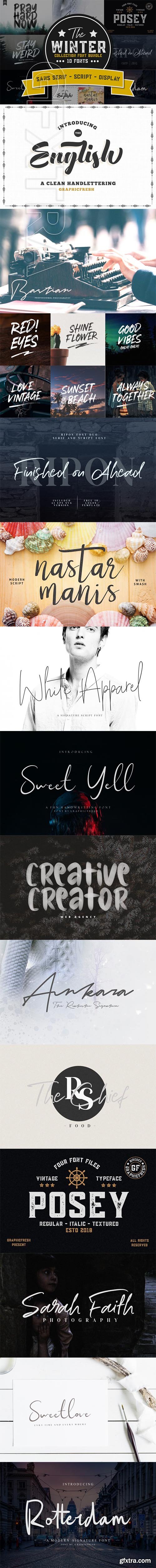 The Winter Collection Fonts Bundle