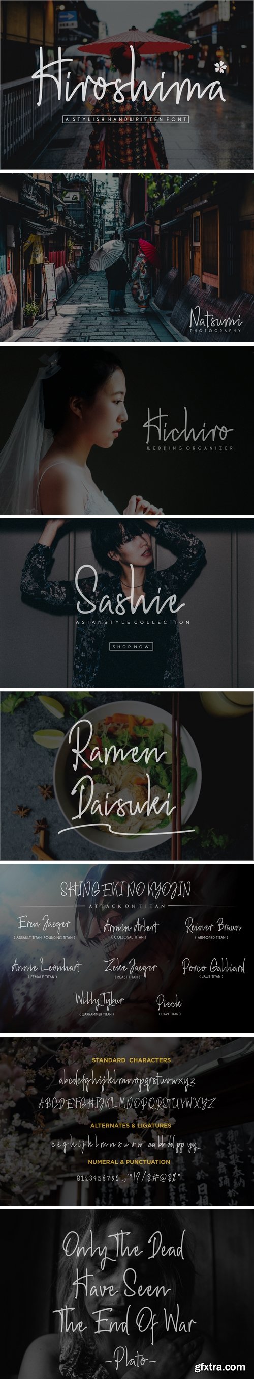 CM - Hiroshima - a stylish handwritten font 84516