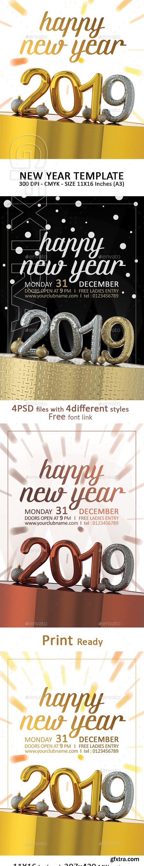 GraphicRiver - 2019 Happy New Year 23057568