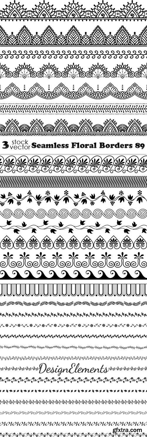 Vectors - Seamless Floral Borders 89