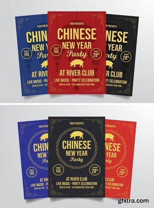 Chinese New Year Flyer Template Bundle