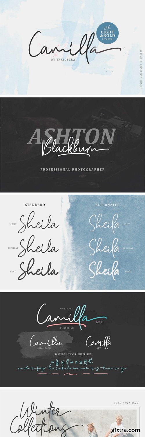 CM - Camilla - Signature Script (6 Fonts) 2274419