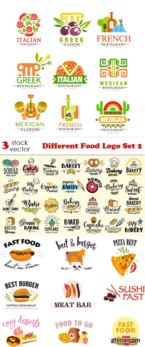 Vectors - Different Food Logo Set 2