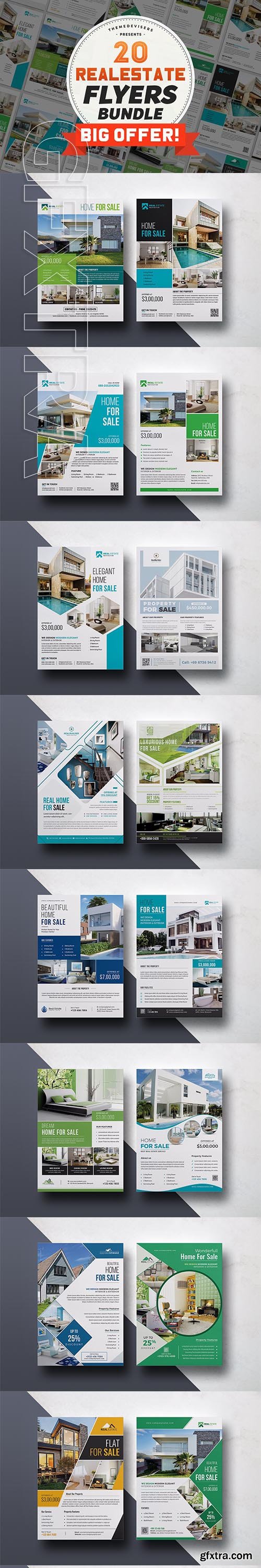 CreativeMarket - Premium Real Estate Flyer Bundle 3115333