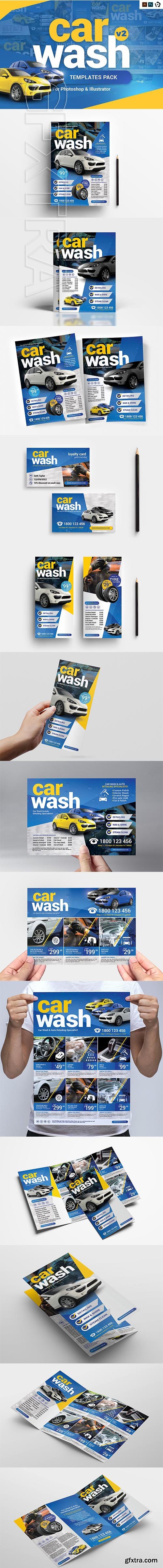 CreativeMarket - Car Wash Templates Pack Template 3195565