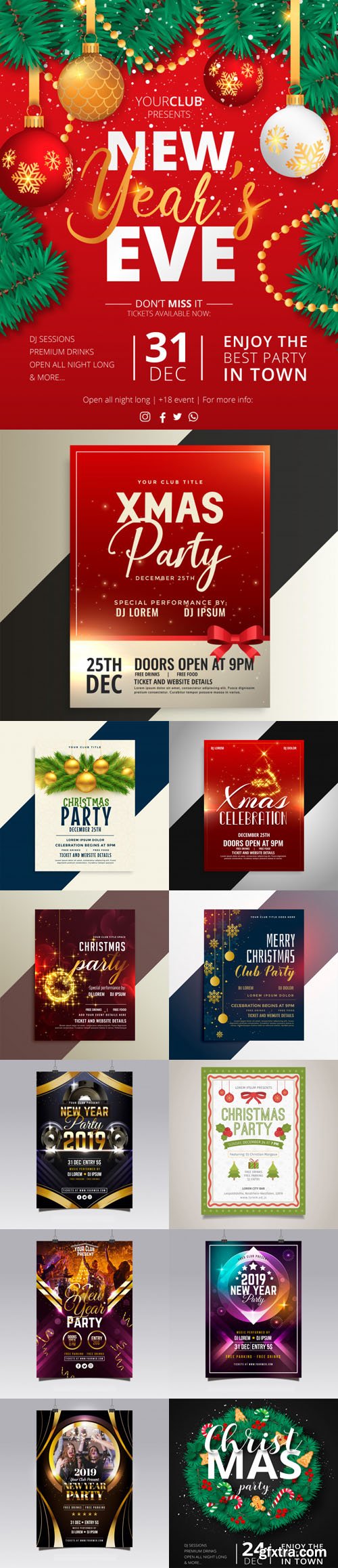 Christmas & New Year Flyers Collection 4