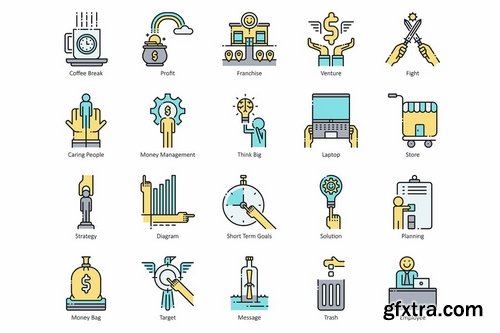 90 Startup Icons - Aqua Series