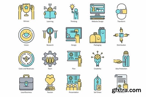 90 Startup Icons - Aqua Series