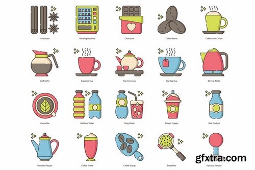 78 Coffee Icons - Hazel Series