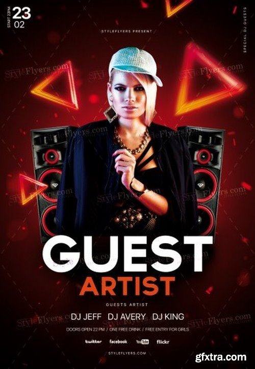 Guest Artist PSD Flyer Template 6