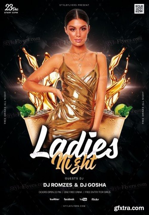 Ladies Night PSD Fyer Template