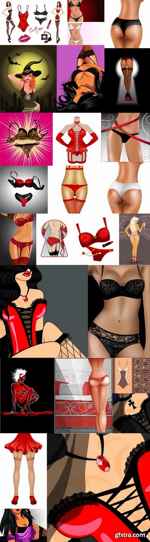 Woman girl underwear vector image 25 EPS