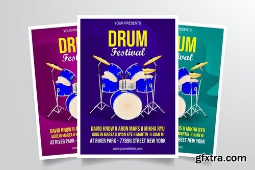 Drum Festival Flyer Template