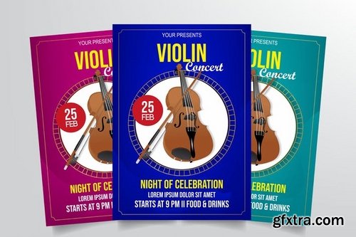 Violin Concert Flyer Template