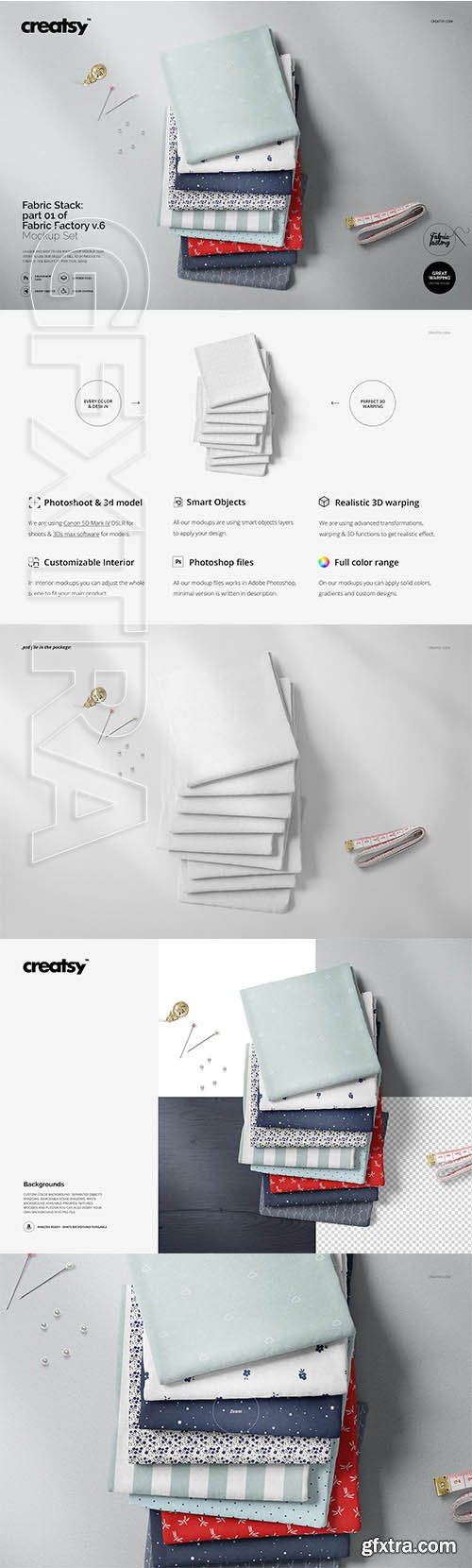 CreativeMarket - Fabric Stack Mockup 01 FF v 6 3273251