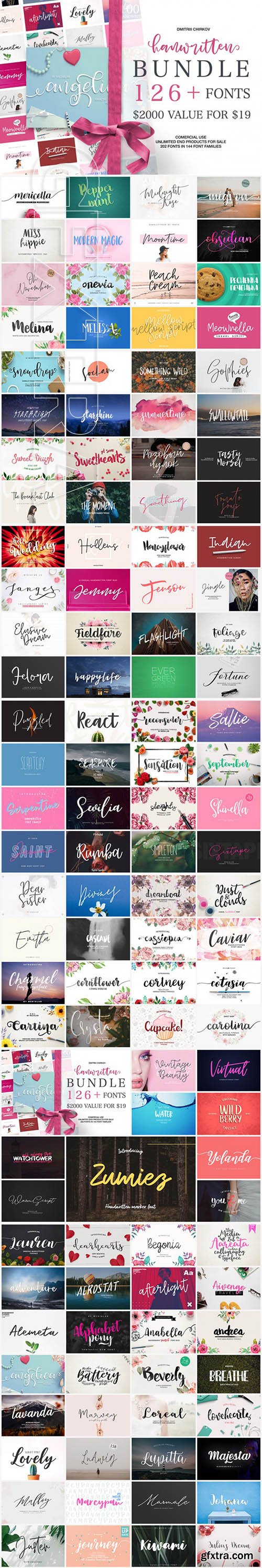 126 in 1 FONTS BUNDLE