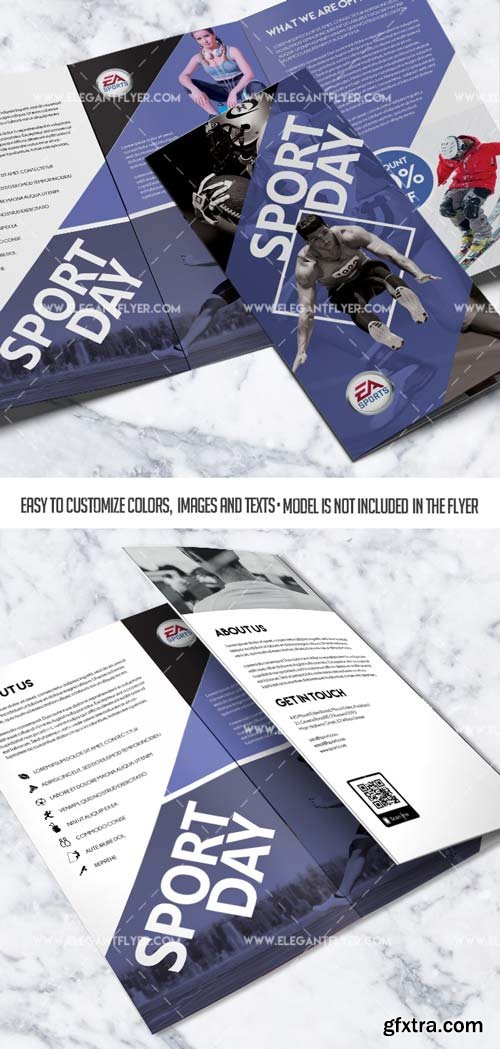 Sport Brochure Template V27 2018 Tri-Fold in PSD