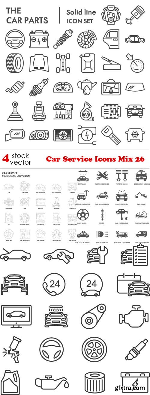 Vectors - Car Service Icons Mix 26