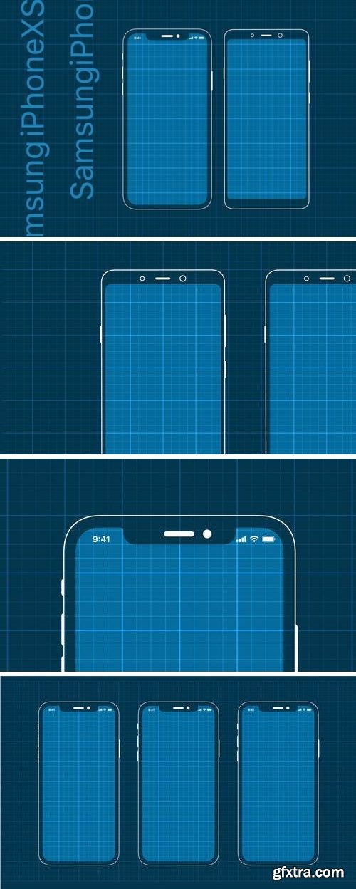 iPhoneXS and Samsung Prototype mockup