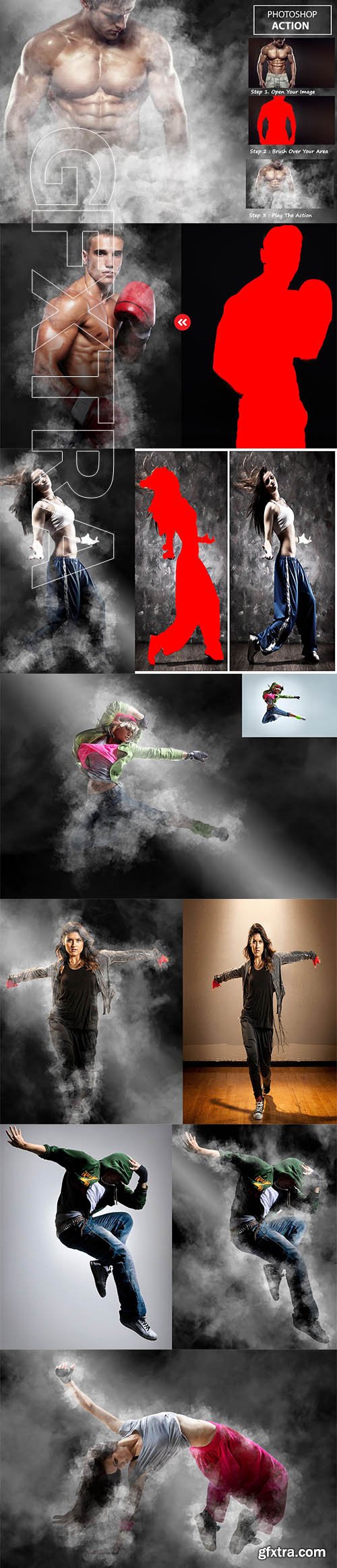 CreativeMarket - Smoke Effect - Photo shop Action 3211481