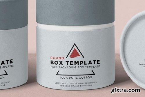 Round Box Design Template