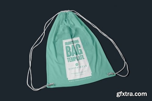 Drawstring Backpack Design Template