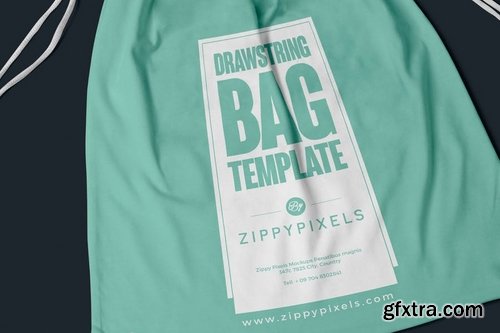 Drawstring Backpack Design Template