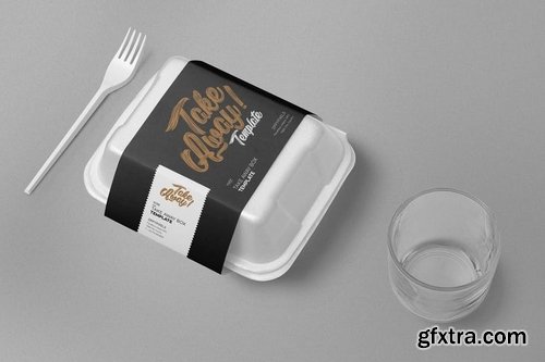 Disposable Food Packaging Sleeve Design Template GFxtra
