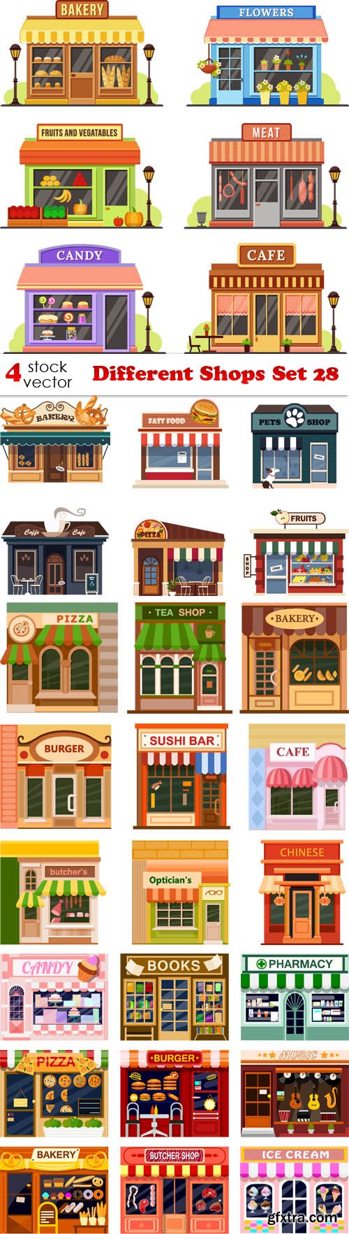 Vectors - Different Shops Set 28