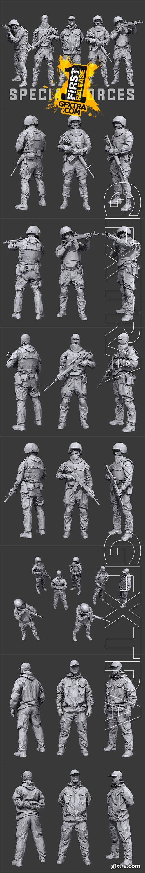 Cubebrush - Lowpoly Special Forces Pack