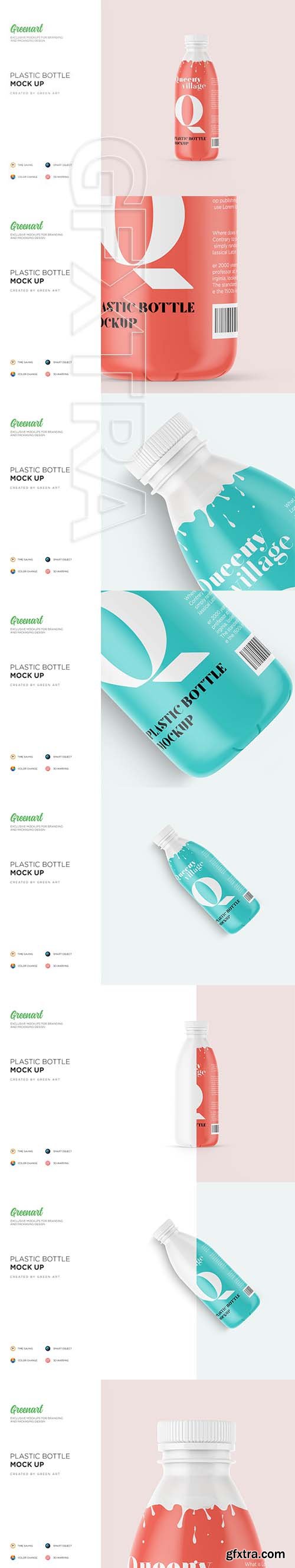 CreativeMarket - Matte Plastic Bottle Mockup 3259260