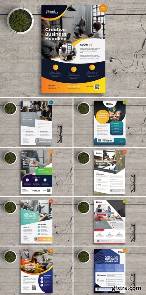 Corporate Business Flyer PSD and Vector Bundle 2