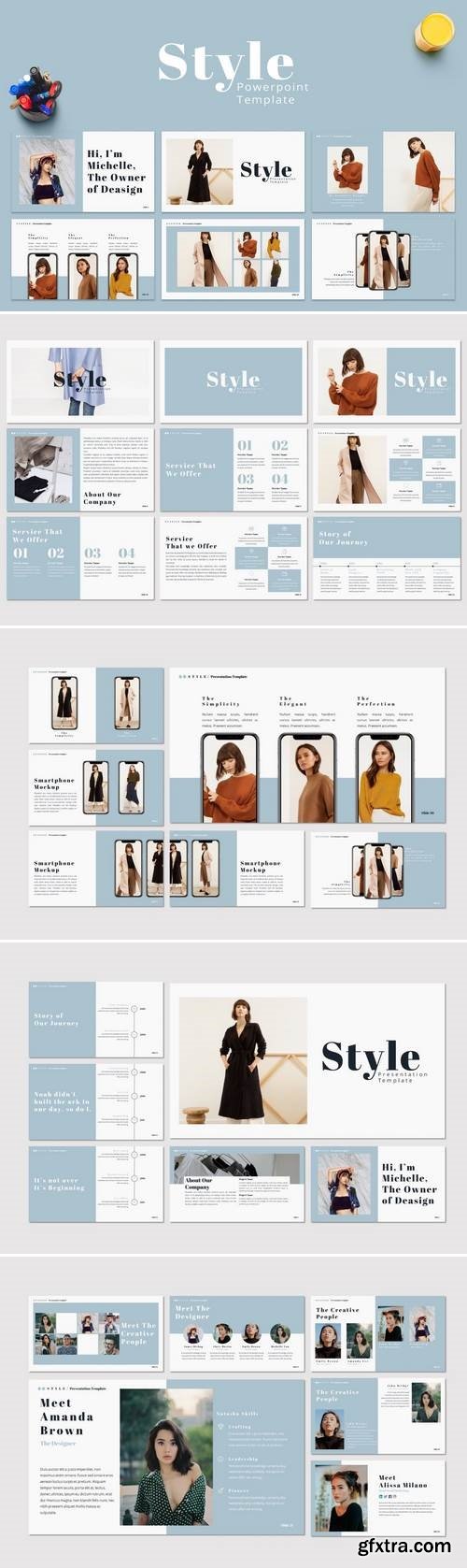 STYLE - Powerpoint, Keynote, Google Sliders Templates