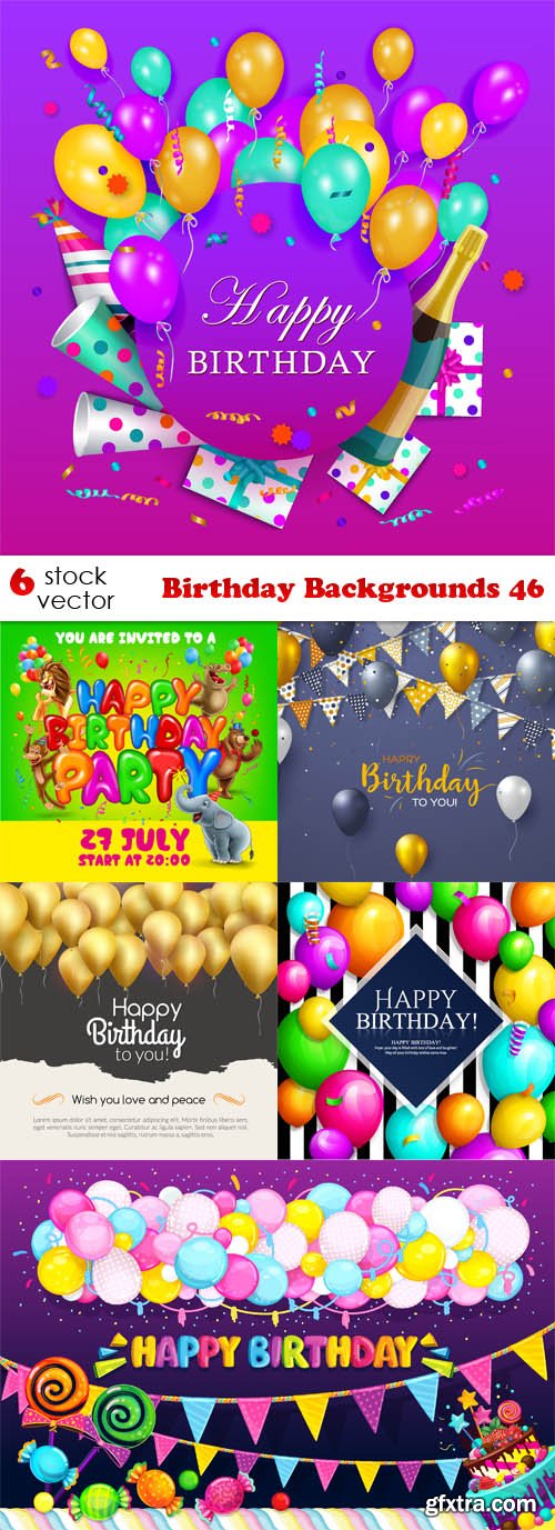 Vectors - Birthday Backgrounds 46