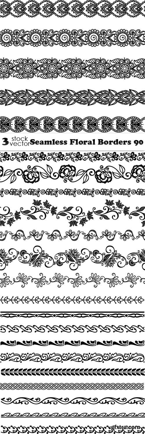 Vectors - Seamless Floral Borders 90