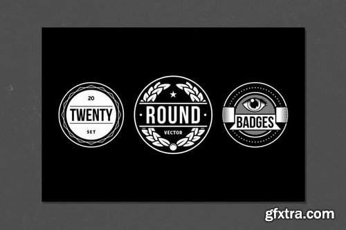 20 Round Badges