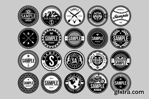 20 Round Badges