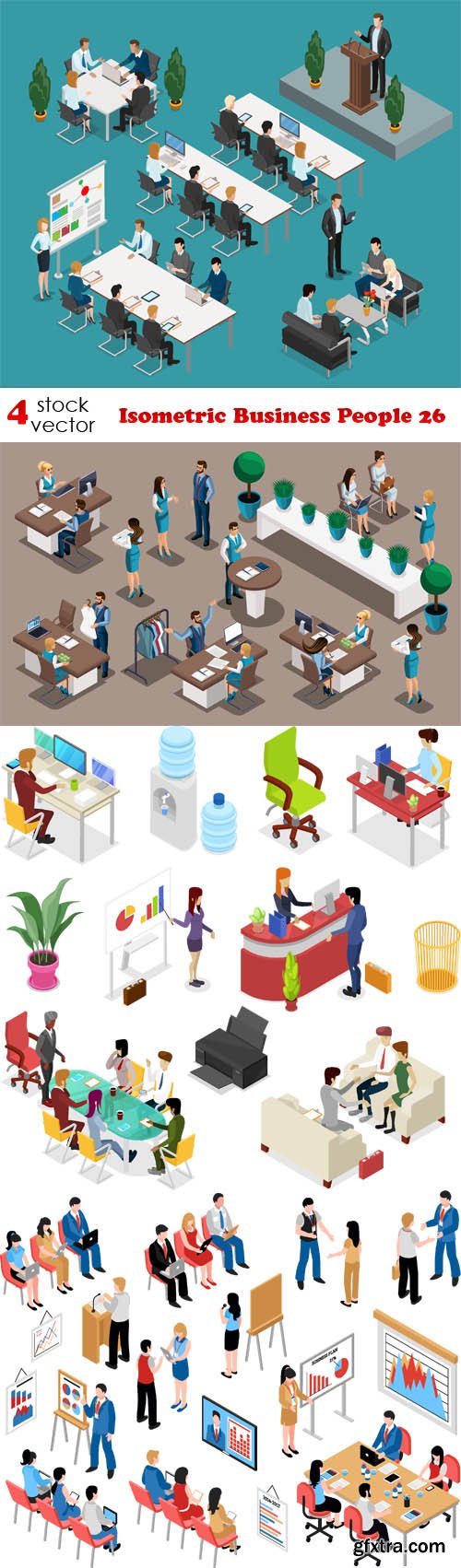 Vectors - Isometric Business People 26