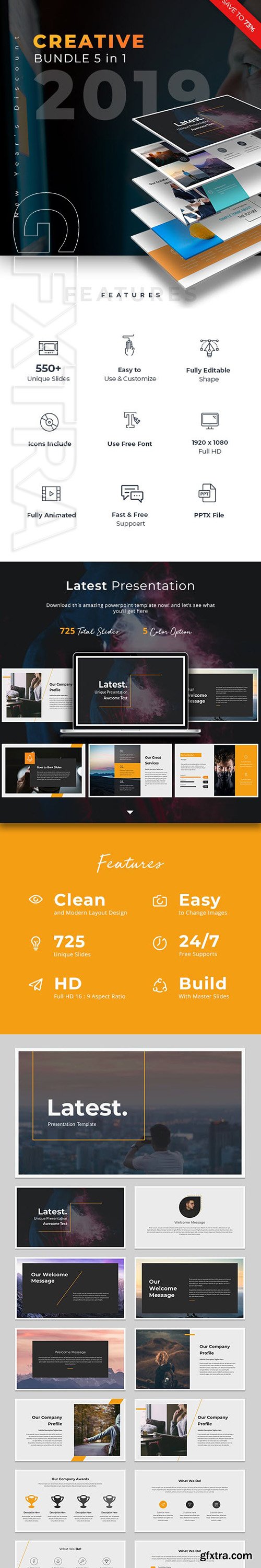 GraphicRiver - Creative Bundle 2019 Powerpoint 23056216