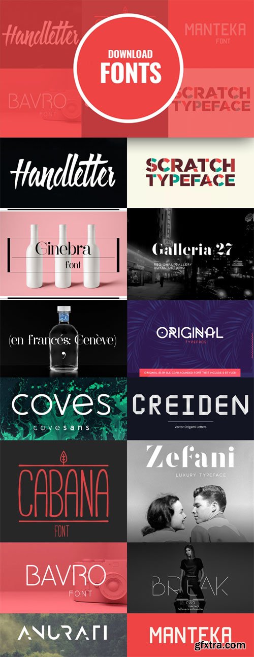 12 Unique Fonts Collection