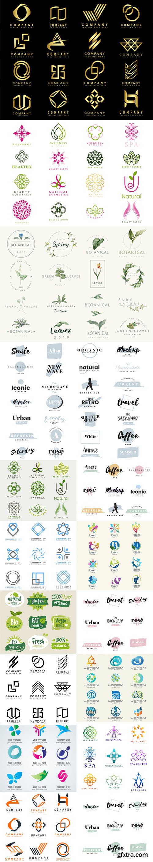 Colorful Logos & Branding Vector Collection