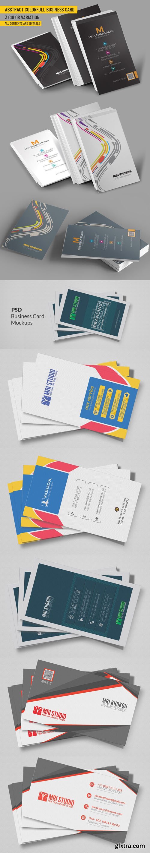 Abstract Colorful Business Cards [Ai/EPS/PSD]