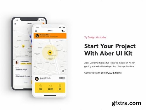 Taxi Driver Booking UI Kit