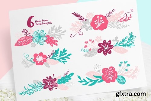 CM - Spring lettering & floral clipart 2325124