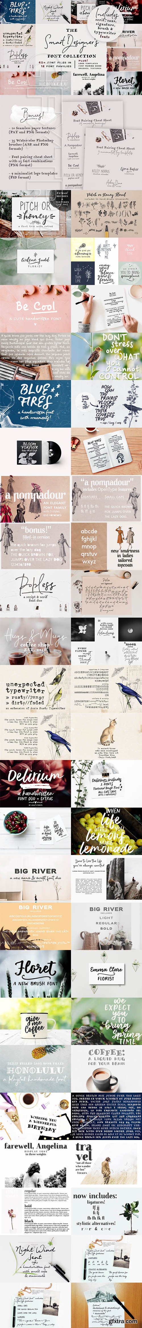 Best of Anas Fonts Bundle + logo templates