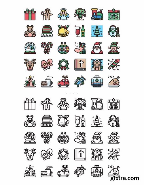 30 Christmas Party Icon Set