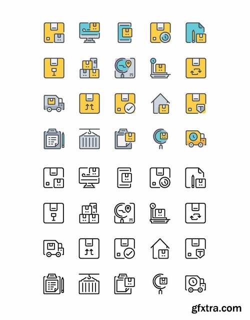 20 Delivery Icon set