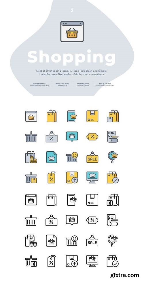 20 Shopping icon set