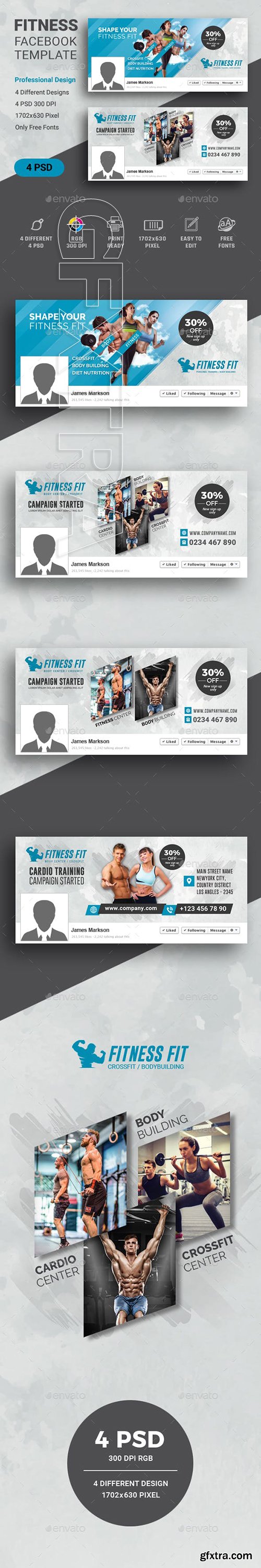 GraphicRiver - Fitness Facebook Cover 23052569